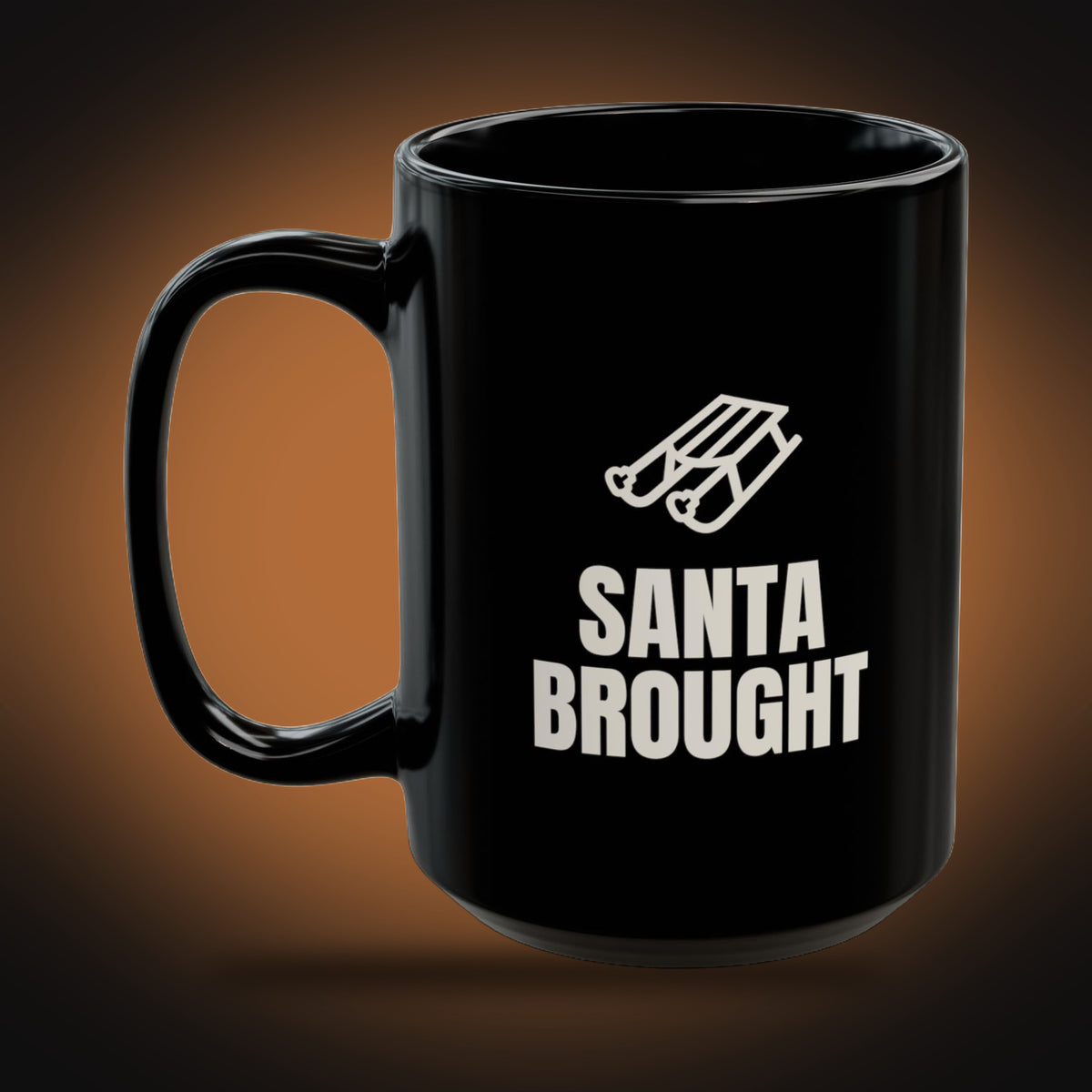 Santa Brought, More Cables Mug (left view)