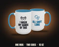 I Wash My Hands of This All Shift Long Mug | Funny Nurse Coffee Mug, Colored Handle 15oz